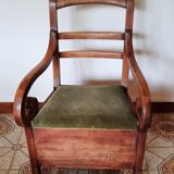 Solid walnut armchair