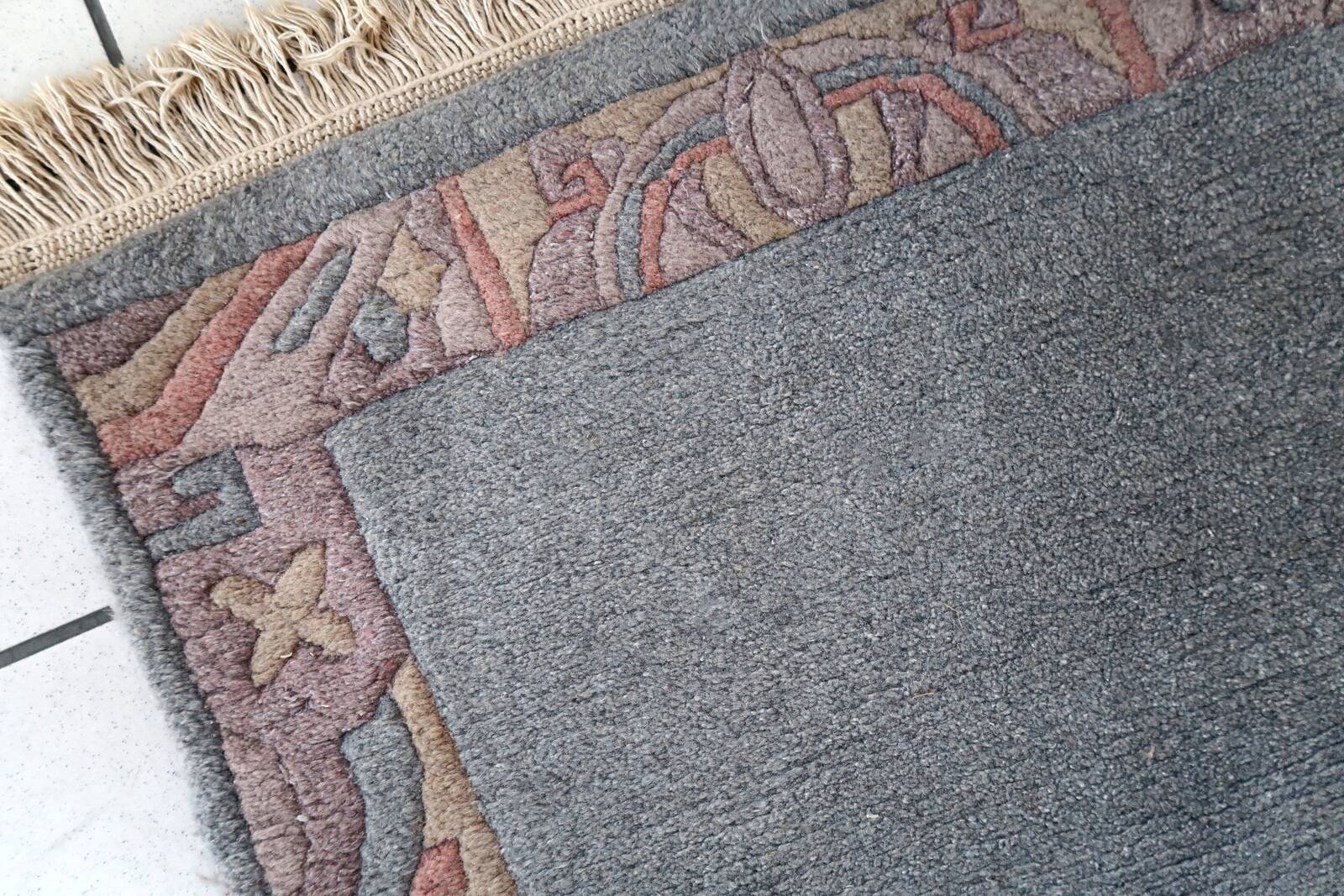 Tapis Vintage Khaden Tibétain en Laine (75cm x 136cm), Années 1970, Éléganc