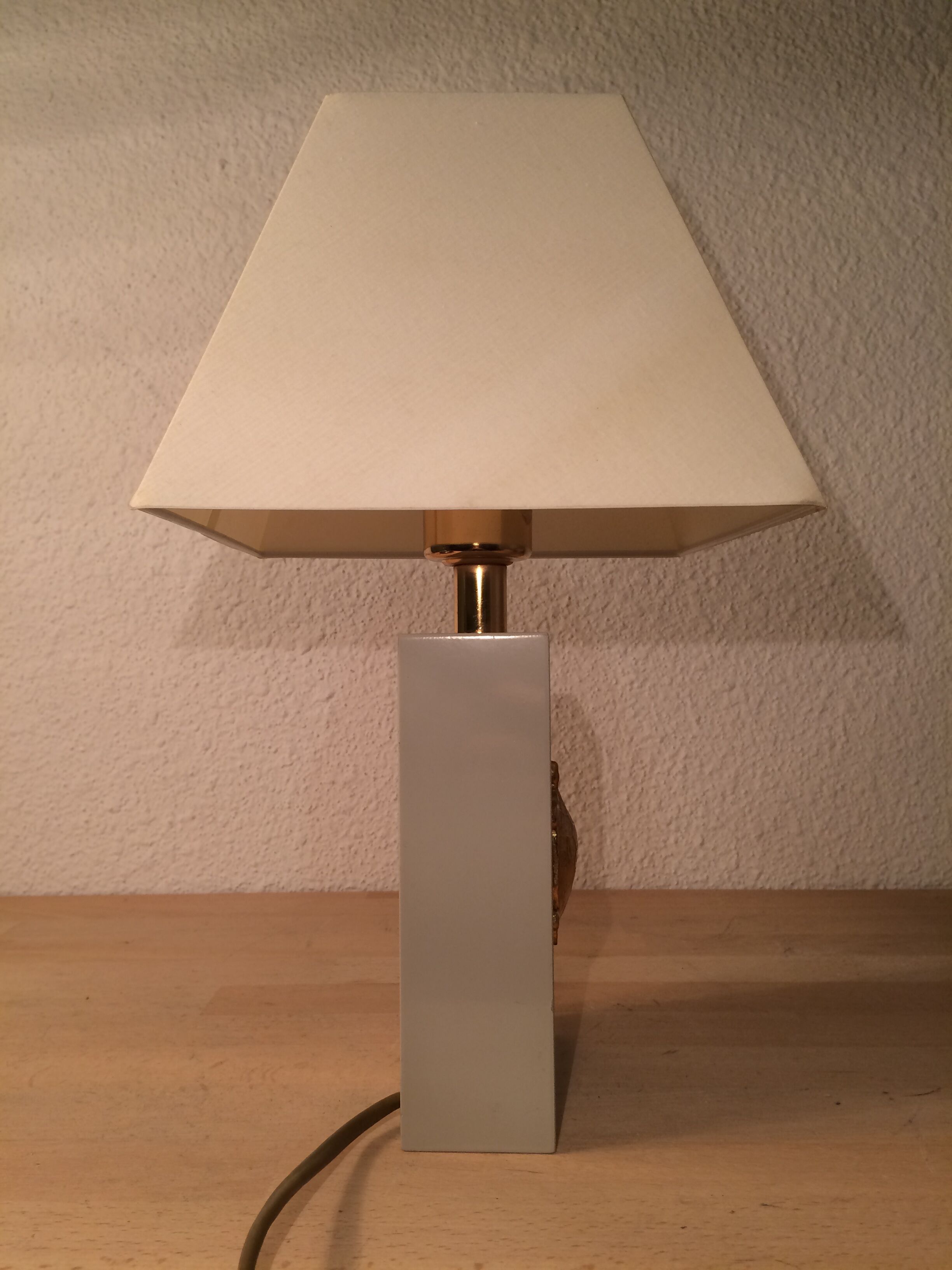 Lamp Turtle golden brass lacquered 70s