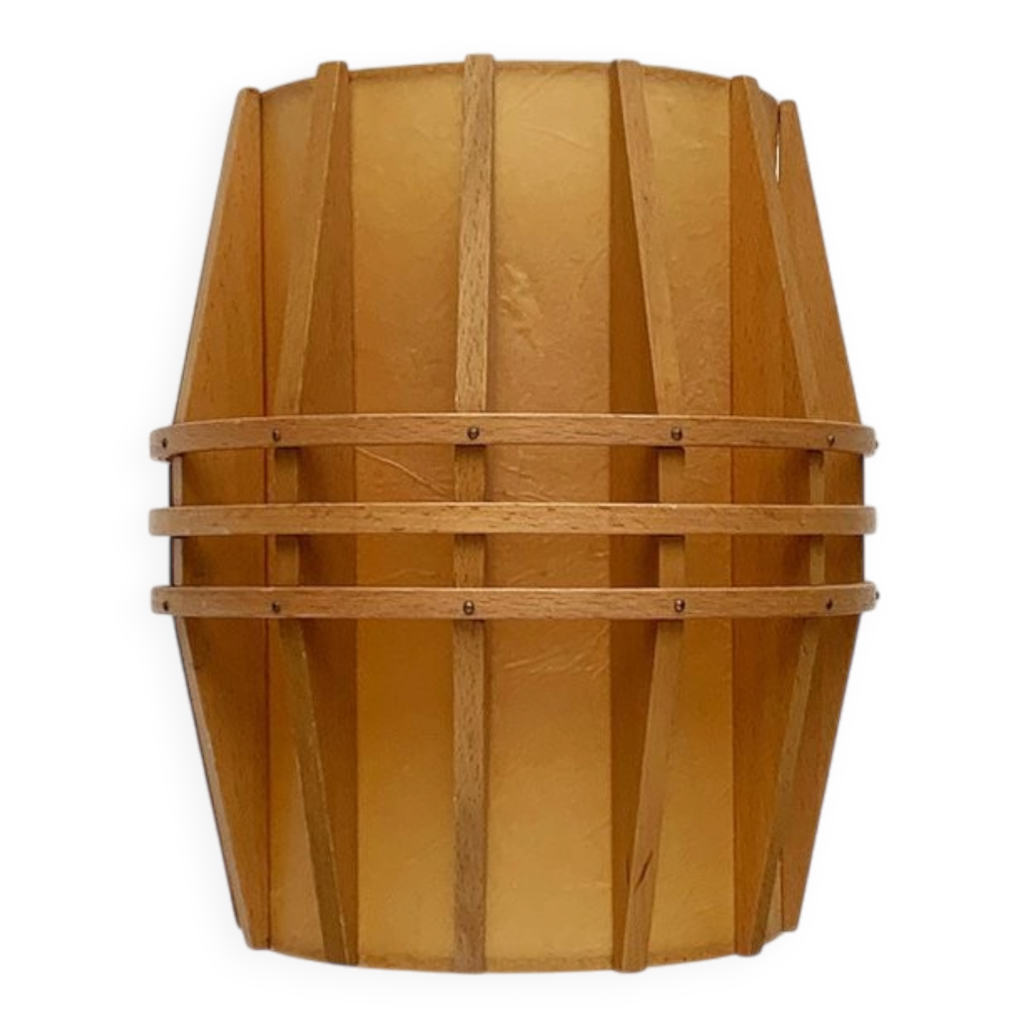 Mid-Century Wooden Cocoon Pendant Lamp