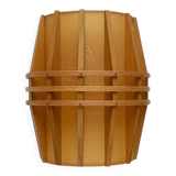 Mid-Century Wooden Cocoon Pendant Lamp