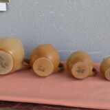 Set of 4 pitchers, CNP, Grès Village France.
