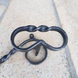 Wrought iron wall coat rack