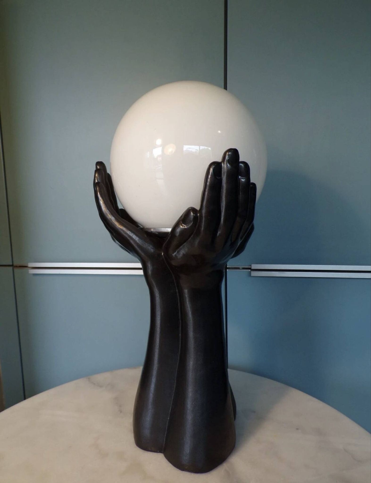 1950s ceramic three-hand lamp