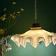 Vintage yellow opaline pendant light