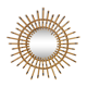 Miroir soleil 56 cm en bois effet bambou