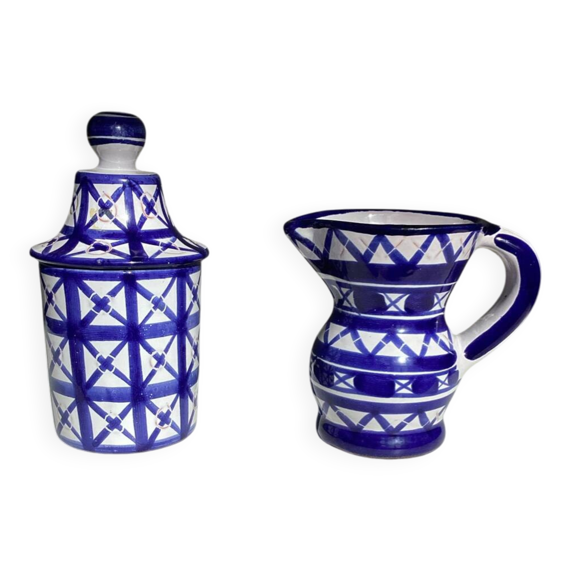 Ceramic coffee service by robert picault - vallauris, 1950s