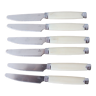 6 vintage cream white knives