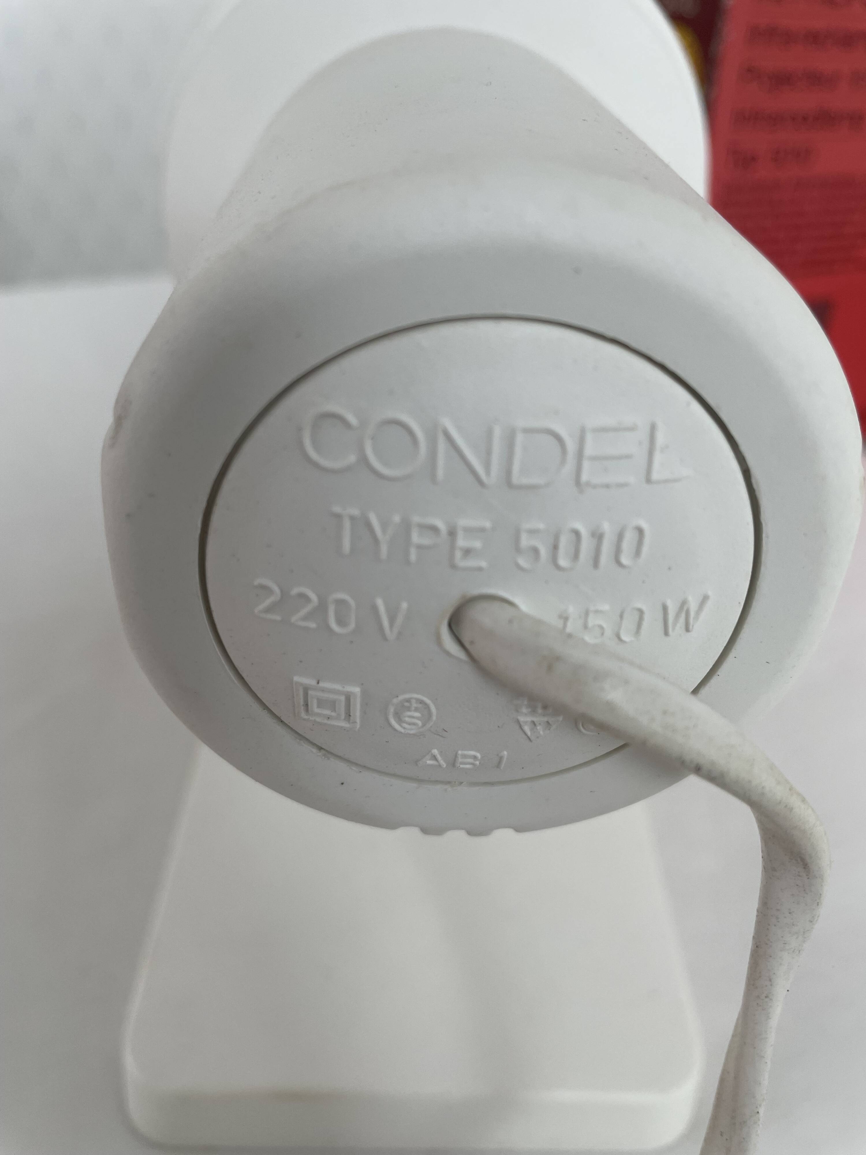 Vintage infrared lamp CONDEL 5010 – 1970s red ambient lamp