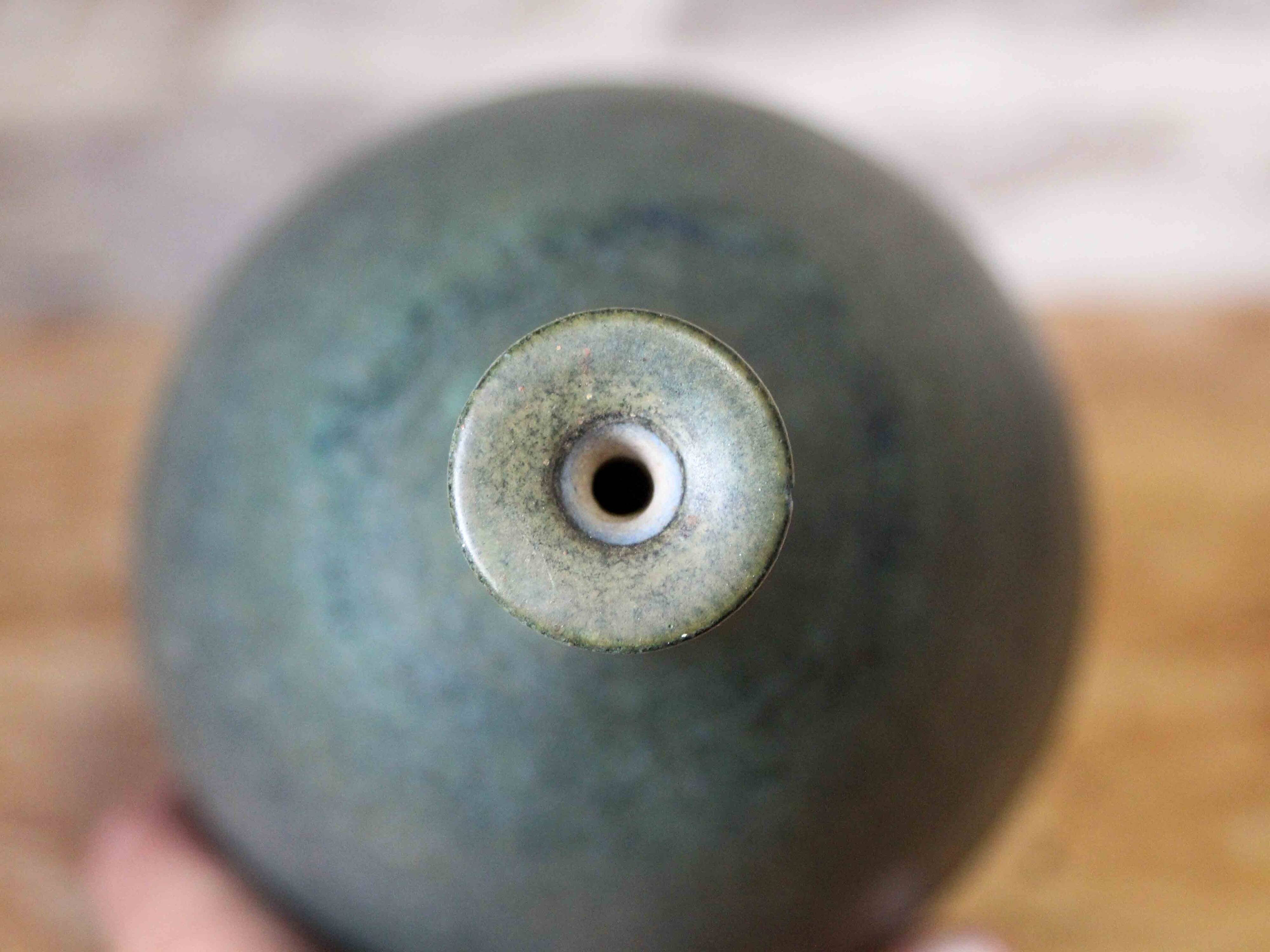Glazed ceramic bottle vase Gubbels Pottery (Netherlands)