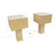 Pair of Wooden Living Room Table Lamps