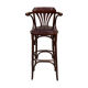 Beech bar stool from the 1980s - skaï seat