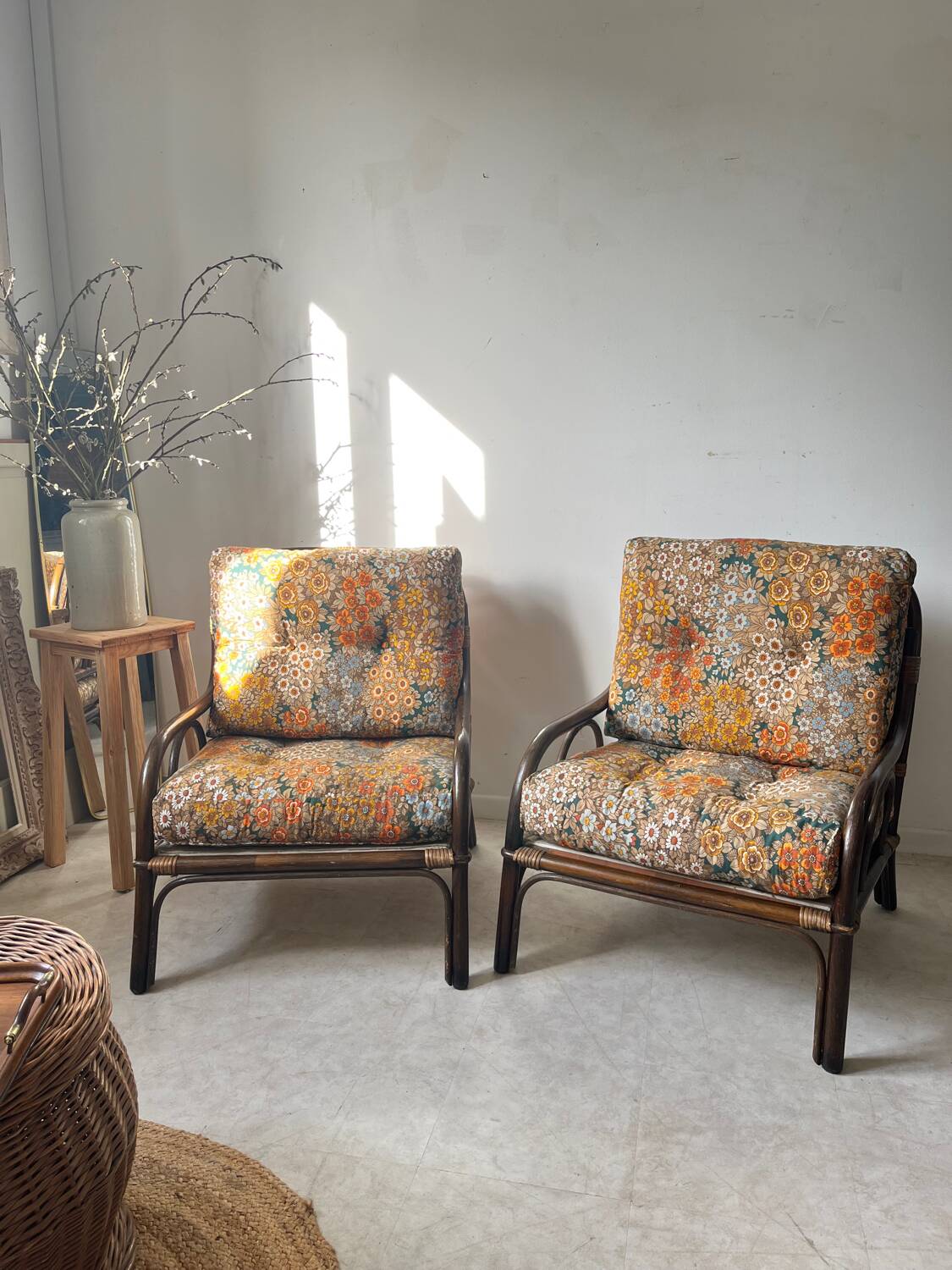 Liberty rattan armchairs