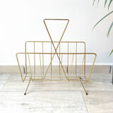 Vintage Art Deco magazine door in gilded brass