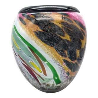 Ada Loumani - blown glass vase - vintage (1992) - made in france