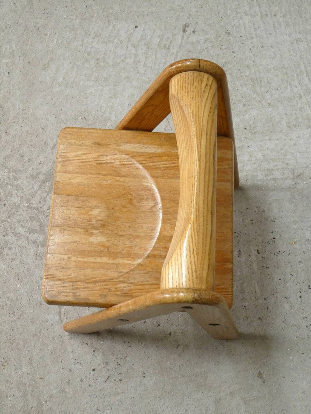 Pierre Grosjean's pine children's chair, Belgium, 1970