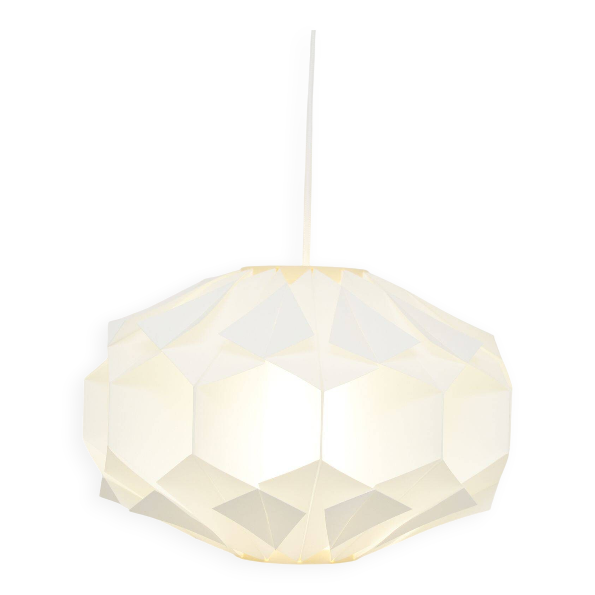 White lamp designed by L. Schioler for Hoyrup Denmark 1970