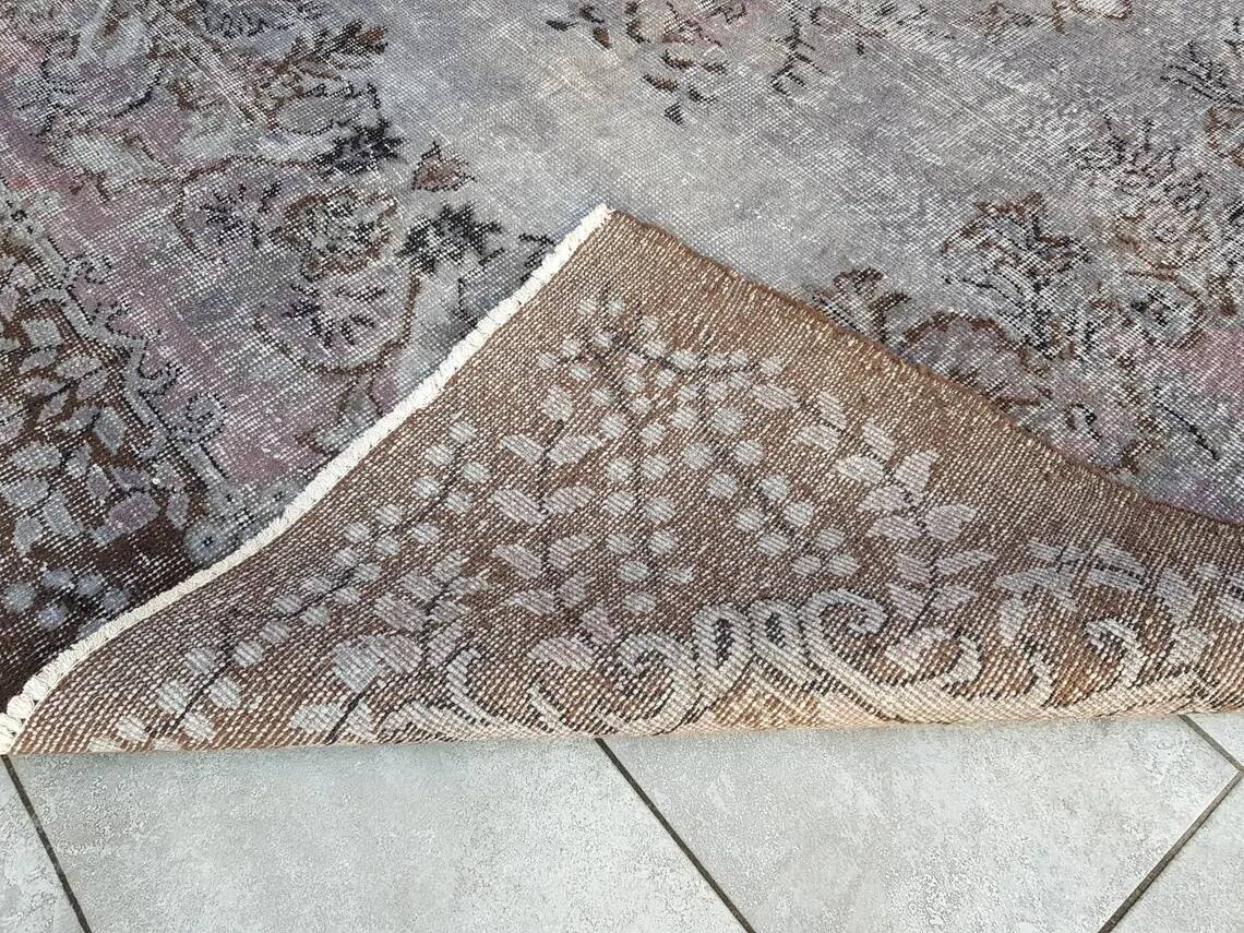Grey Vintage Turkish Rug sku v768