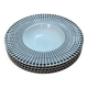 4 porcelain soup plates Table passion collection Noir Astral