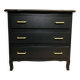 Satin black wooden chest of drawers