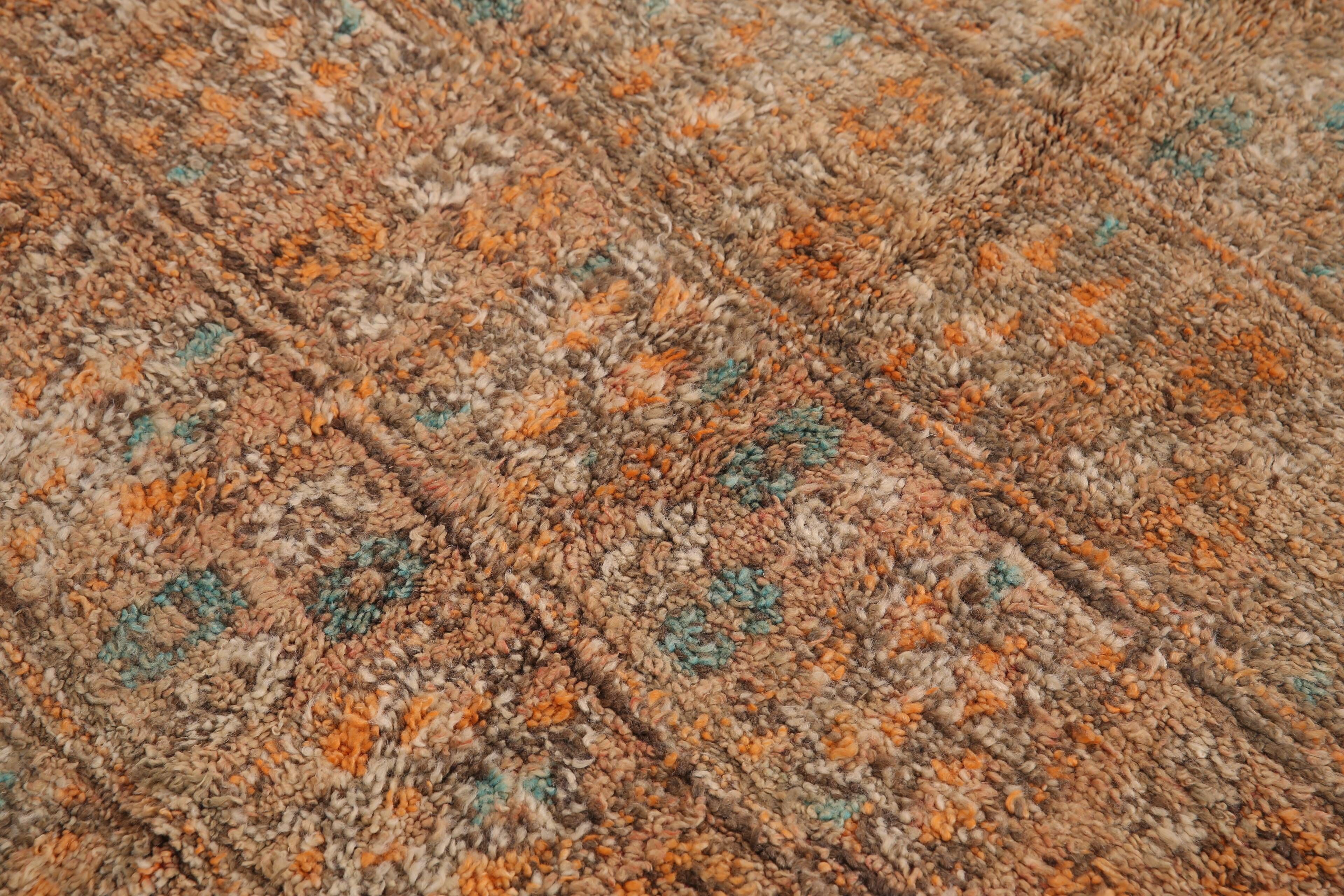 Peach Vintage Moroccan Rug 190 x 352 cm - Berber Wool Rug - Handmade Rug