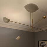 Brass ceiling lamp, Italy, 1950s