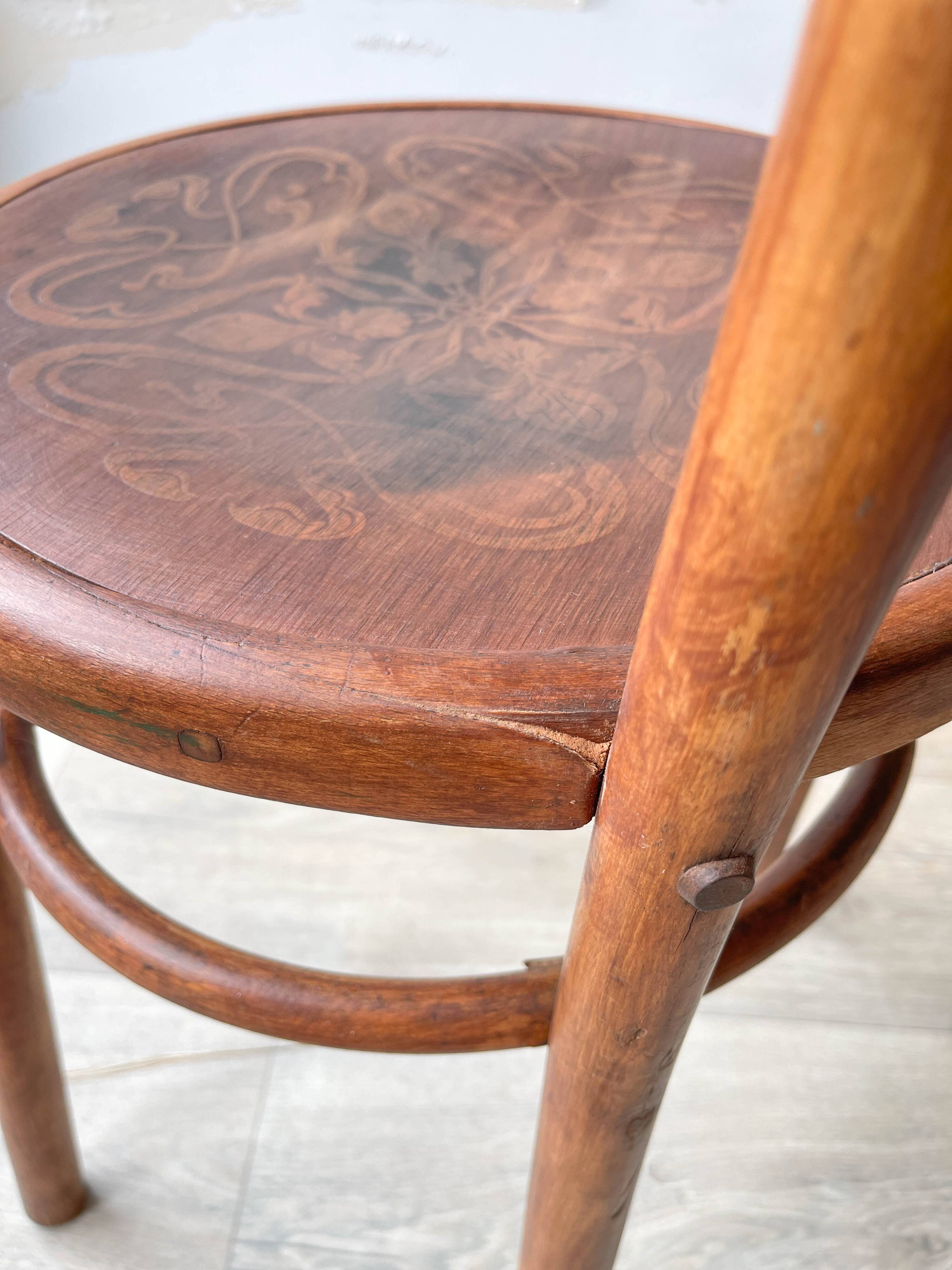 Fischel bistro chair engraved 1920