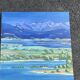 Mountain and lake landscape tableau – Canvas painting signed Tuller 2012