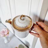 Lujoso Play para Café o Tee para respaldo en Porcelana Tharaud Limoges Modelo Austerlich