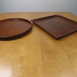 2x plateaux en teck massif du Danemark - Wiggers