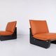 Pair of Armchairs by Guiseppe Munari, Italy, 1970s - New Upholstery