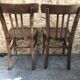 Pair chair bistro vintage wood
