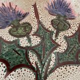 Vallauris deep plate with thistles