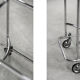 Vintage art dèco tubular steel chrome plated and glass bar cart, 1950s