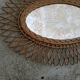 Vintage sun mirror in rattan 63x64cm
