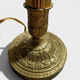 Superbe Lampe de Table Style Empire - Bronze Doré & Abat-jour Plissé