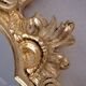 Miroir en bois et doré à la feuille doré