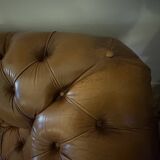 3-4 seater Chesterfield leather sofa