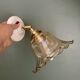 Vintage tulip wall light in amber glass