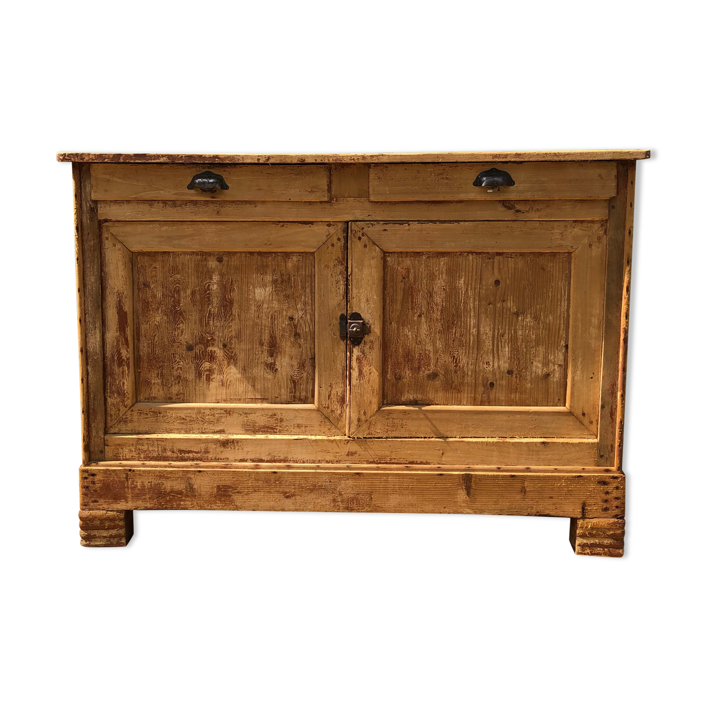Low solid wood sideboard - large format