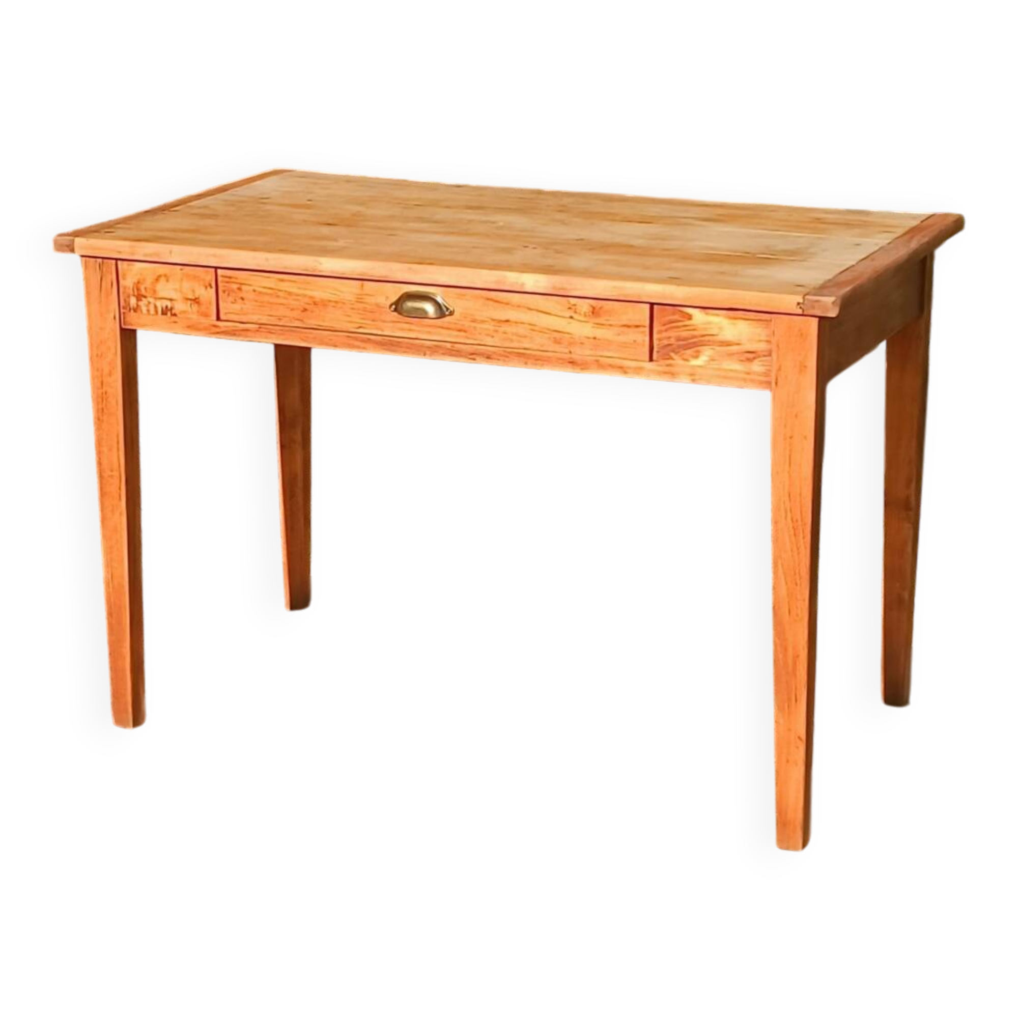 Table bureau bois brut