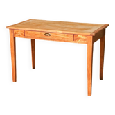 Raw wood desk table