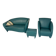 Living room sofa and armchair Atlantis design from the 90s by Wittmann vintage