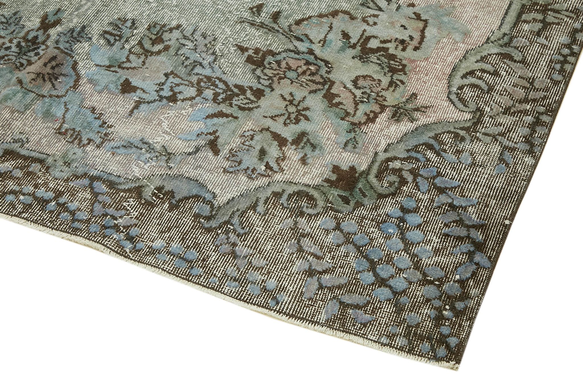 Hand-knotted antique oriental 1970s 200 cm x 300 cm blue carpet