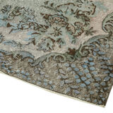 Hand-knotted antique oriental 1970s 200 cm x 300 cm blue carpet