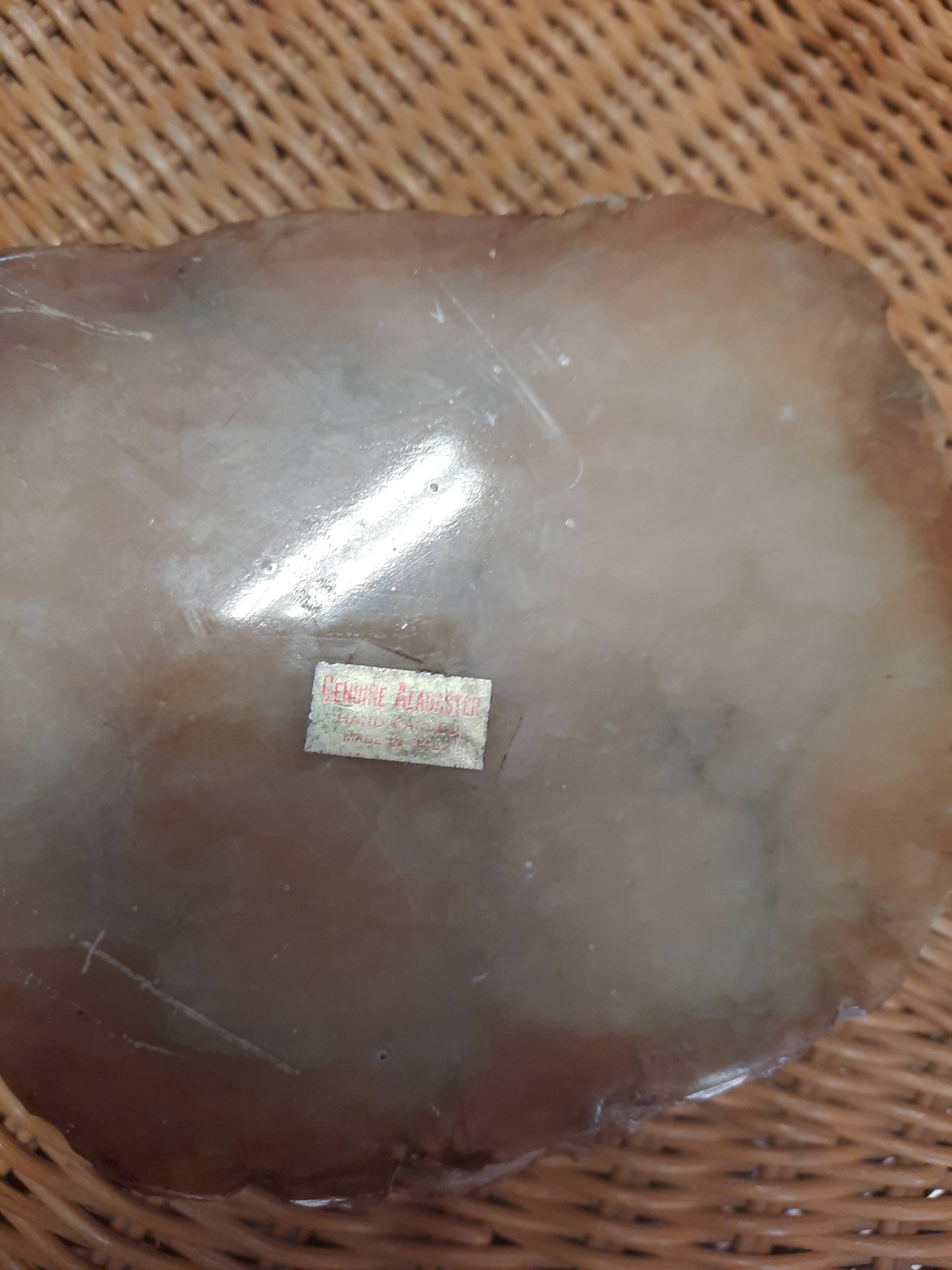 Cendrier en albâtre vintage