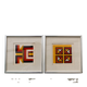 Set of two abstract screen prints, signed L Cohe.
