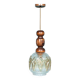 1970s brutalist glass pendant, vintage Swedish pendant.