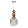 1970s brutalist glass pendant, vintage Swedish pendant.