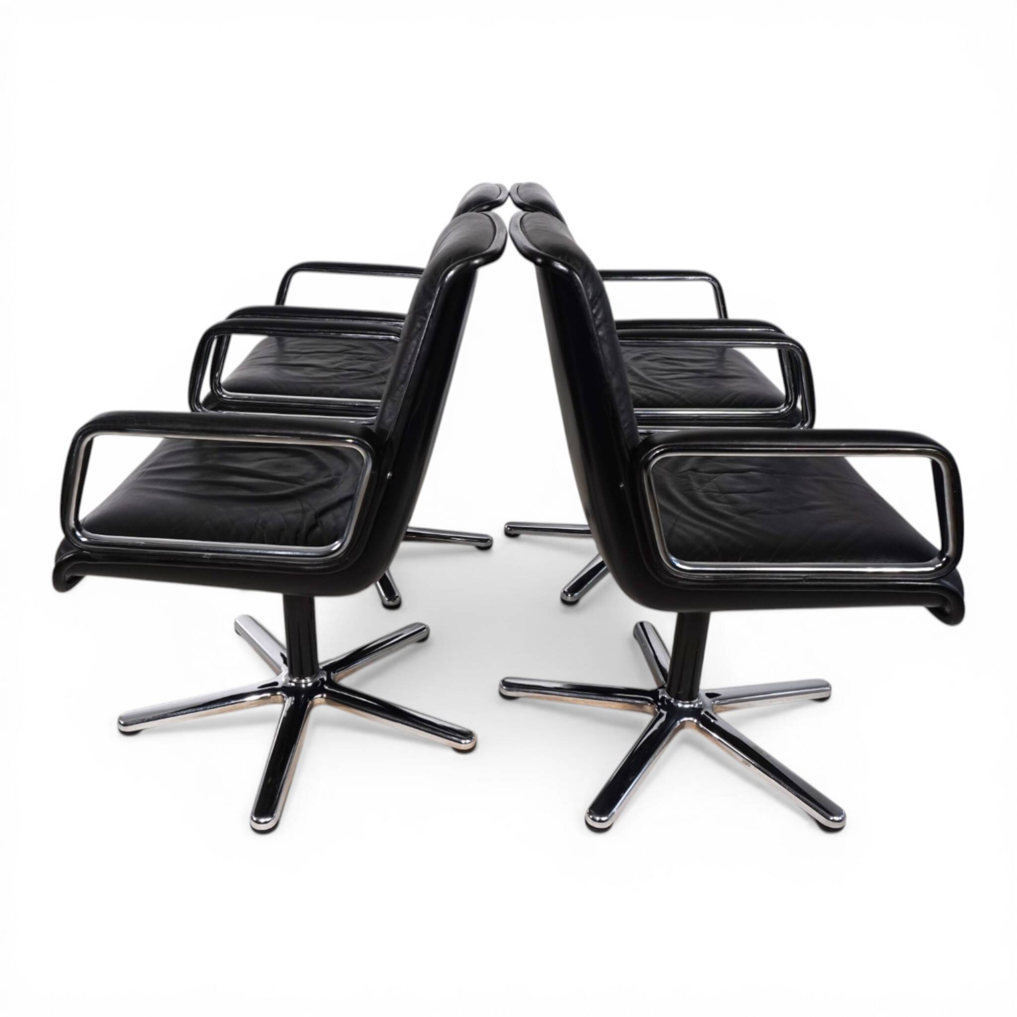 Set of 4 Wilkhahn Delta swivel chairs by Delta Design, 1970